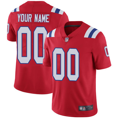 Youth New England Patriots ACTIVE PLAYER Custom Red Vapor Untouchable Limited Stitched Jersey